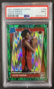 2021-22 Panini Donruss Optic Jalen Green Green Shock Prizm Rookie #159 PSA 9 - Picture 1 of 2