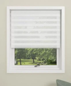 DOPPELROLLO WEISS 90x210 CM DUOROLLO BALKONROLLO OHNE BOHREN KLEMMROLLO - Bild 1 von 5