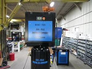 Air-Max 7.5 hp Rotary Screw Air Compressor 80 vert 12 Year Warranty - Picture 1 of 9