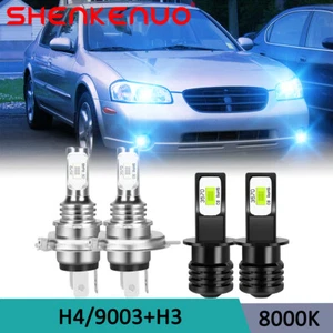For Nissan Maxima 2000 2001 4X 8K LED Headlight + Fog Lights Upgrade Bulbs Kit - Picture 1 of 12