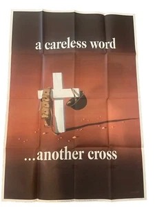 Original VTG WW2 A Careless Word Another Cross by John Atherton c1943 Poster - Picture 1 of 23
