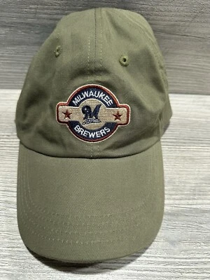 Gorra de béisbol Milwaukee Brewers M sombrero promocional ajustable verde Optima baterías Foto 1 de 4