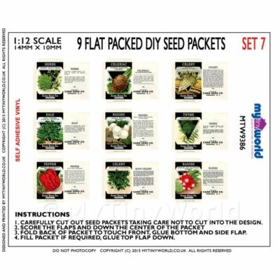 MYTINYWORLD Set of 9 Dolls House Miniature Seed Packets (SPS07)