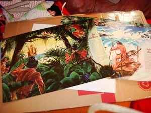 Vintage 1957 Pontiac Dealer Print Lot(2) "Alert and Ready" "Salmon Run" 16x11 - Picture 1 of 4