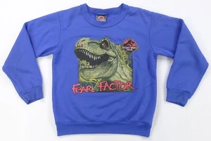 Rare Vintage Jurassic Park The Lost World Fear Factor Sweatshirt 90s Youth SZ L - Picture 1 of 8