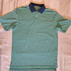 Peter Millar Sommer Comfort Poloshirt Herren L gestreift Performance Golf bunt - Bild 1 von 10