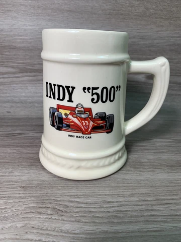 Vintage Indy 500 Beer Stein Indianapolis Motor Speedway Indy Race Car Cover