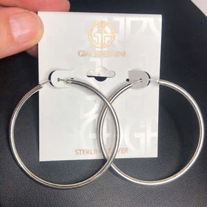 4100 Giani Bernini sterling 925 elegant 2x50mm large hoop earrings $90 - Picture 1 of 1