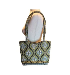 Vera Bradley Cambridge Schultertasche Handtasche Blau Grün Raute Retired - Bild 1 von 5