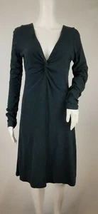 Adventura dress small navy long sleeve twisted organic cotton stretch ruched - Picture 1 of 12