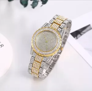 Pave Cubic Zirconia Finish Watches Hip Hop Personality Stainless Steel Watches - Picture 1 of 3