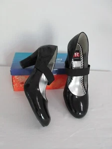 Vintage Rampage Y2K 90s Heeled Patent Pumps Shoes Size 10 Chunky Heel Mary Janes - Picture 1 of 10