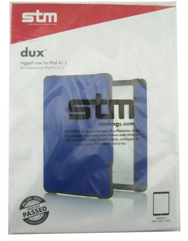 STM STM-222-104J-25 Dux Rugged Case Cover Protection Blue for iPad Air 2 (9.7")  - Image 1 of 2