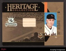 2005 Diamond Kings Heritage Collection Cal Ripken Jr Game Used Bat Relic 059/100