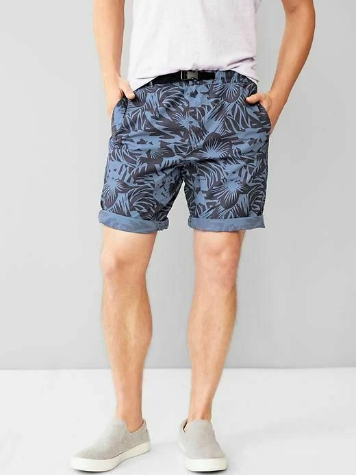 NWT Gap $45 Men's Ripstop Hiker Print Shorts 11" Baja Blue Floral Print S Small - Image 1 of 1