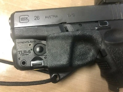 Kydex Trigger Guard for Glock 26/27 with TLR6 light/laser Black - Image 1 of 3