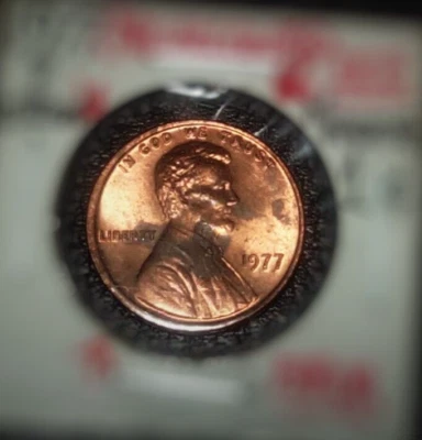 1977 DDO Mint Error Copper Penny Lincoln Memorial 1c Cent  - Image 1 of 3