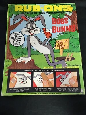 Bugs Bunny Rub-On Hasbro años 60 Magic Picture Transfer en caja Foto 1 de 4