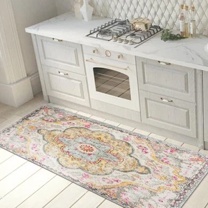 Kitchen Standing Mat Distressed Bohemian Vintage Anti-fatigue Indoor Door Mats - Picture 1 of 11