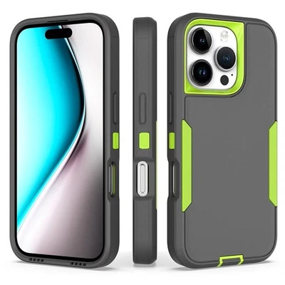 For iPhone 16 15 Pro Max 14 13 12 11 XR X Phone Case Heavy Duty Shockproof Cover - Image 1 of 4