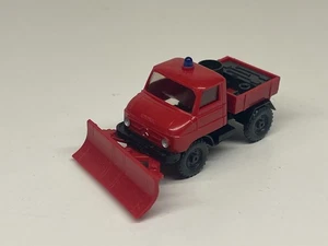 Unimog 411 Feuerwehr  Polizei Bayern , Wiking , gebraucht  , Bitte lesen - Bild 1 von 1