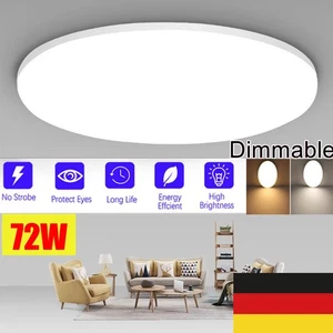 Lámpara de techo LED 72W Lámpara de techo Dormitorio Baño Salón Cocina Pasillo Lámpara - Imagen 1 de 15