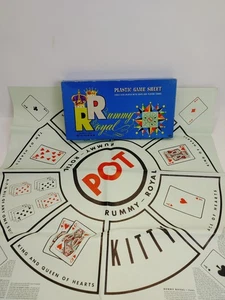 Rommé Royal Tischgröße Kunststoff Spiel Blatt Matte Box nur #4713:100 Whitman 1937 - Bild 1 von 10