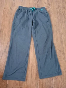 Adidas Fleece Wide Leg Sweatpants Womens Medium - Green - Stripes - Picture 1 of 8