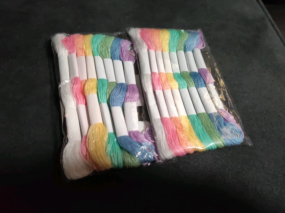 2 Packs Of 8 Different Colours  Embroidery Thread - Image 1 of 1