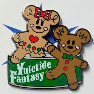 Yuletide Fantasy Tour 2015 Disney Pin Gingerbread Mickey and Minnie #114138 WDW - Picture 1 of 4