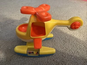 VINTAGE 1987 PLAYSKOOL WEEBLES HELICOPTER With CAPT. WEEBLE PILOT FIGURE HASBRO - Picture 1 of 4