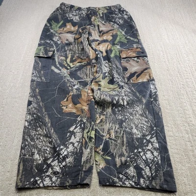Pantalones deportivos camuflados de roble musgo vintage para hombre medianos holgados Y2K carga polar romper años 90 Foto 1 de 4