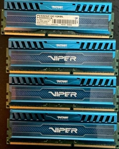 Patriot Memory Pv332G213C1Qkbl Viper 3 32Gb 4 8Gb Pc3-17000 Quad Channel Memory - Picture 1 of 2
