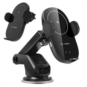 Automatic Clamping Wireless Car Charging Charger Mount Air Vent Phone Holder New - Photo 1 sur 15