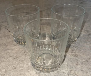 Vintage Arcoroc Whisky Scotch Low Ball Klar Schliff Gläser 3er Set Frankreich - Bild 1 von 8