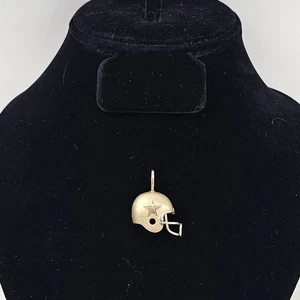 Michael Anthony 14 K Gelbgold Dallas Cowboys Logo NFL Football Helm Anhänger - Bild 1 von 4