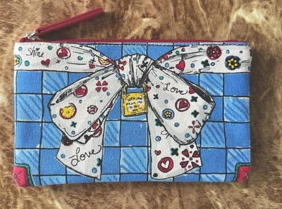 Bolsa bolsa de maquiagem cosmética Brighton With Love From Me To You lona com zíper - Imagem 1 de 3