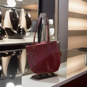 Bolso de Hombro Tommy Hilfiger Vintage Rojo Imitación Cuero, Años 90, Retro - Imagen 1 de 5