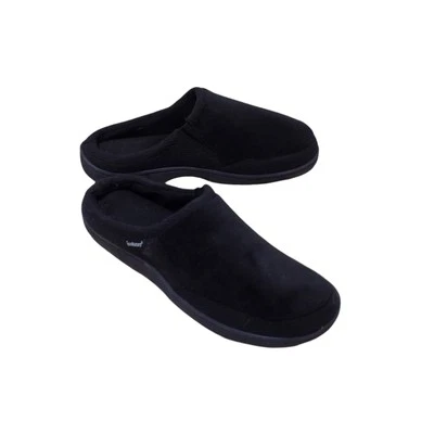 Zapatillas Isotoner Hombres 9.5 10.5 Negro Travis Microterry Waffle Ropa de Salón Zueco Foto 1 de 4