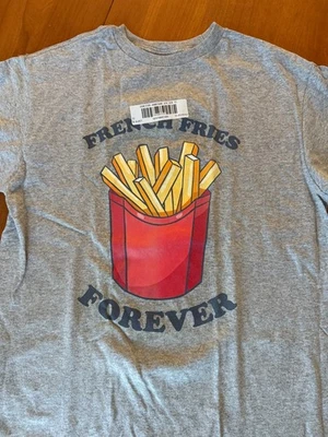 Camiseta "French Fries Forever" Juvenil Pequeña Nueva Con Etiquetas Foto 1 de 4