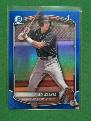 2025 Bowman 1st Bowman Chrome Blue Refractor #BCP-92 Bo Walker /150 READ - Image 1 of 2