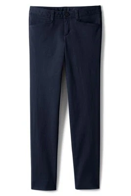 Lands' End School Uniform Girls Stretch Pencil Classic Navy 8Unhemmed NWOT (950) - Image 1 of 3