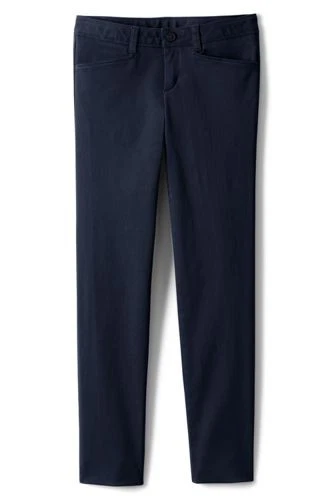 Lands' End School Uniform Girls Stretch Pencil Classic Navy 8Unhemmed NWOT (950) - Image 1 of 3