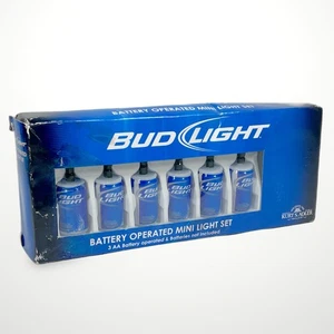 2012 Bud Light Battery Operated Mini Christmas Light Set Kurt S. Adler - Picture 1 of 9