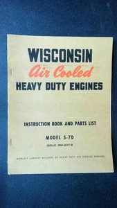 Wisconsin Air Cooled Heavy Duty Engines Instruction Manual Model S-7D - Picture 1 of 2