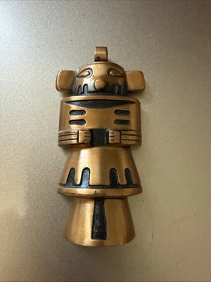 Vintage Rare Pendant Solid Copper Incan Mayan Aztec Figurine Pendant Bell Trade - Image 1 of 3