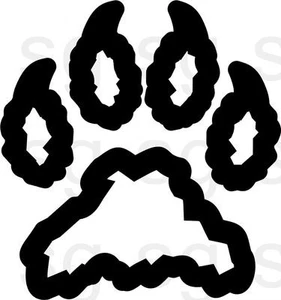 Calcomanía de pata de oso pegatina de cazador calcomanía de vinilo gato puma pantera pata ¡Envío gratuito! - Imagen 1 de 3