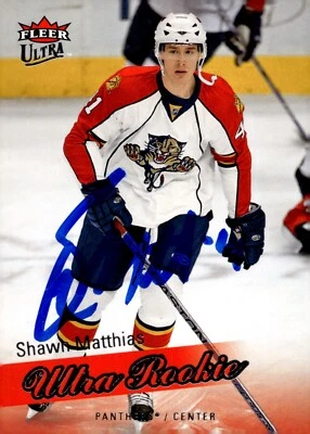 Shawn Matthias - Signed 2008-09 Fleer Ultra Rookie Card #210 - Florida Panthers - Image 1 of 2