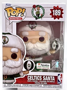 Celtics Santa Pop #189 NBA Boston Celtics Funko 2024 Fanatics Excl w/Protector - Picture 1 of 12