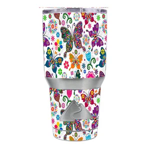 Skin Decal for Ozark Trail 30 oz Tumbler Cup (6-piece kit) / Butterflies Colorf - Picture 1 of 1